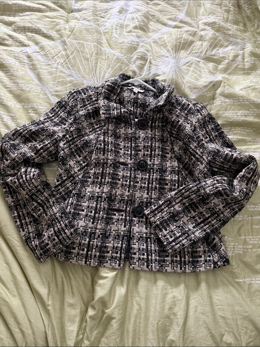 CAbi Black and White Tweed Blazer